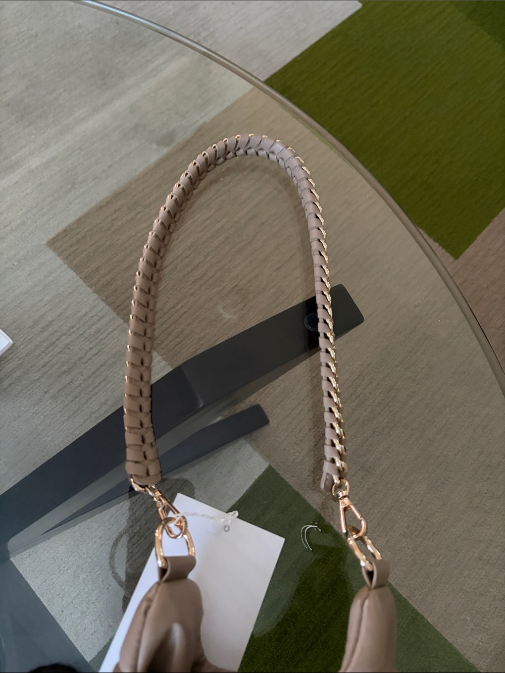 Wander Quilted Puffer Crossbody Bag - Taupe - Picture 6 of 8